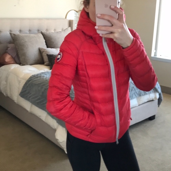 canada goose red puffer jacket